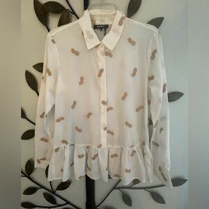 DKNY Peplum Blouse